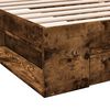 vidaXL Giroletto con Cassetto Rovere Fumo 100x200 cm Legno Multistrato