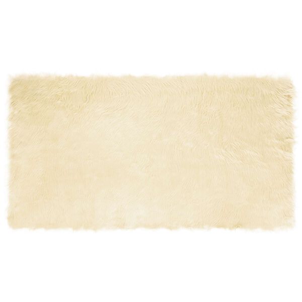 vidaXL Tappeto Pecora Tafalla Crema 60 x 110 cm Poliestere