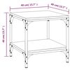 vidaXL Tavolini 2pz rovere fumo 40x40x40 cm in Legno Multistrato