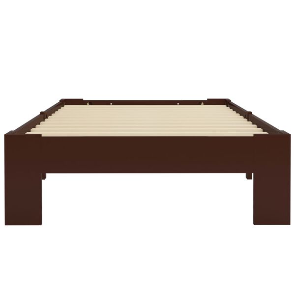 vidaXL Giroletto senza Materasso Marrone Scuro 90x200 cm Legno Pino