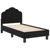 vidaXL Struttura letto per bambini con testata Nero 70 x 140 cm