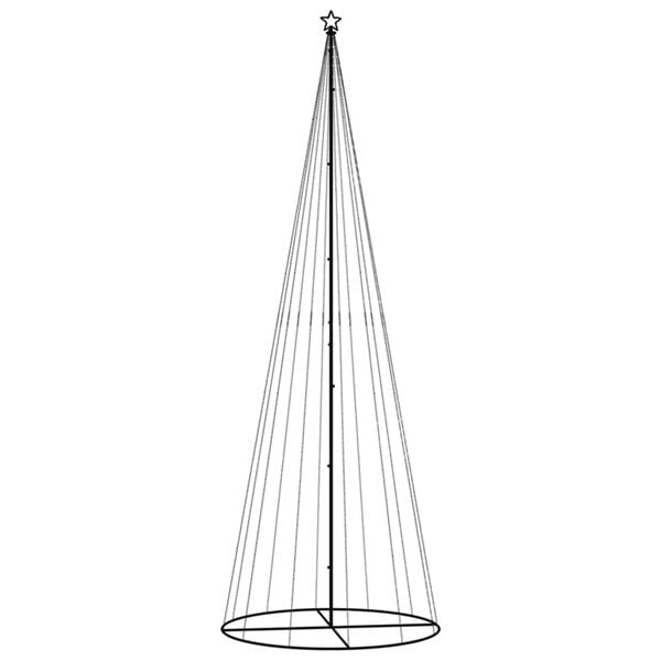 vidaXL Albero di Natale a Cono Bianco Freddo 732 LED 160x500 cm