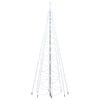 vidaXL Albero di Natale con Palo in Metallo 500 LED Bianco Freddo 5 m
