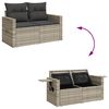 vidaXL Set Divani da Giardino 11 pz con Cuscini in Polyrattan Grigio