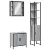 vidaXL Set Mobili da Bagno 3 pz Grigio Sonoma in Legno Multistrato