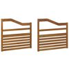 vidaXL Braccioli 2 pcs Marrone 79 x 4 x 73 cm Legno multistrato