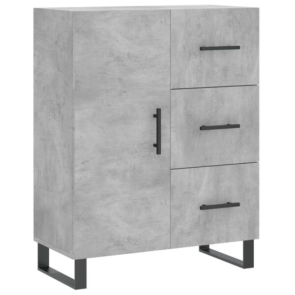 vidaXL Credenza Grigio Cemento 69,5x34x90 cm in Legno Multistrato