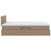 vidaXL Letto con contenitore e LED con led Cappuccino 120 x 190 cm