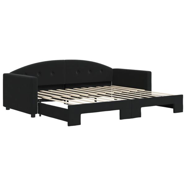 vidaXL Divano Letto con Letto Estraibile Nero 90x200 cm in Velluto