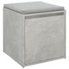 vidaXL Cassetto Contenitore Grigio Cemento 40,5x40x40 cm in Legno