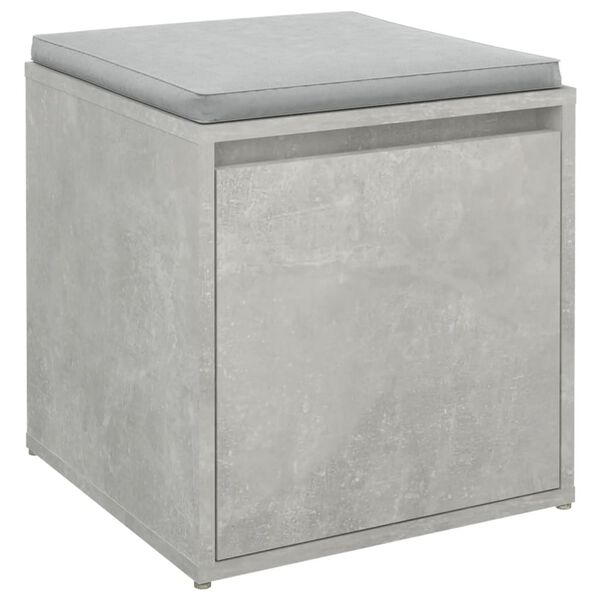 vidaXL Cassetto Contenitore Grigio Cemento 40,5x40x40 cm in Legno