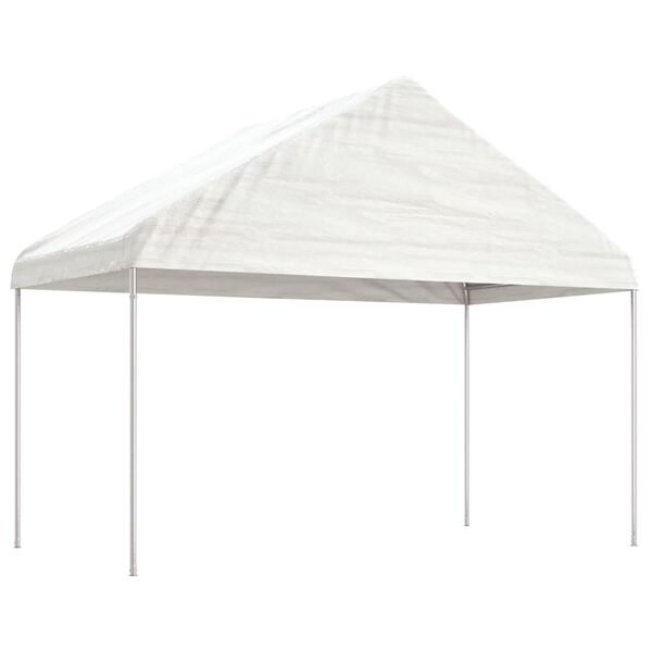 vidaXL Gazebo con Tetto Bianco 20,07x4,08x3,22 m in Polietilene