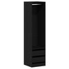 vidaXL Guardaroba Rovere Nero 50 x 50 x 200 cm Legno ingegnerizzato