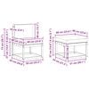 vidaXL Set di divani da esterno 5 pcs Grigio Naturale e Chiaro