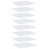 vidaXL Ripiani per Libreria 8pz Bianco Lucido 40x40x1,5cm Multistrato