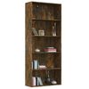 vidaXL Libreria a 5 Ripiani Rovere Fumo 80x30x189 cm Legno Multistrato