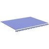 vidaXL Tessuto di Ricambio per Tenda da Sole Blu e Bianco 450x350 cm Poliestere
