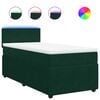 vidaXL Giroletto a Molle con Materasso Verde Scuro 80x200 cm Velluto