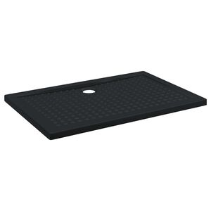 vidaXL Vassoio base doccia con punti Nero 120 x 80 x 4 cm ABS