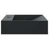 vidaXL Lavandino 50x38x11 cm Blocco in Marmo/Minerale Nero Opaco