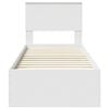 vidaXL Struttura del letto con testiera Bianco e Argento 75 x 190 cm