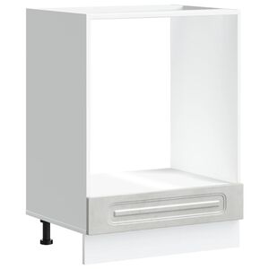 vidaXL Armadio per Forno Kalmar Grigio Cemento in Legno Multistrato