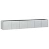 vidaXL Letto Rialzato Giardino 480x80x77 cm in Acciaio Zincato Argento
