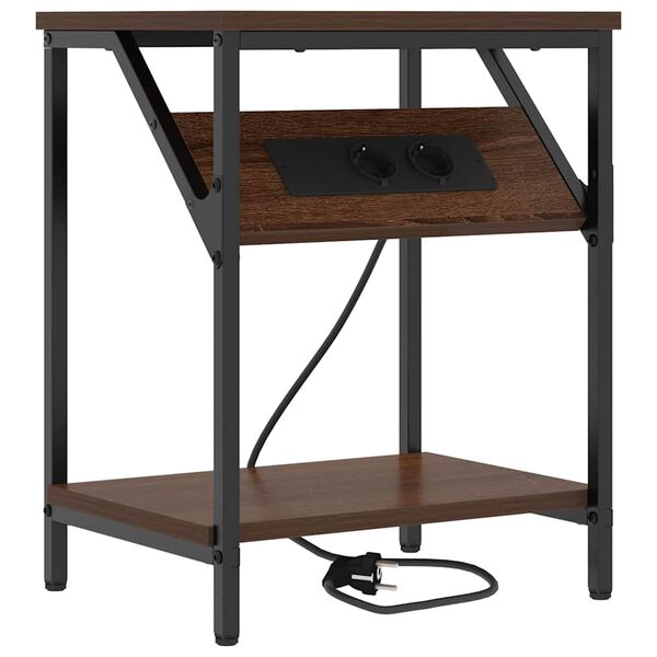 vidaXL Armadio da Notte Rovere Marrone 38 x 30 x 48 cm