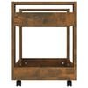 vidaXL Carrello Scrivania rovere fumo 60x45x60 cm Legno Multistrato