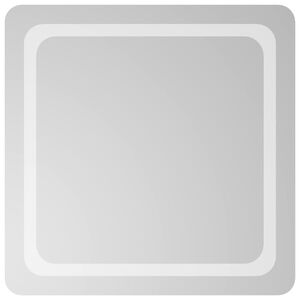 vidaXL Specchio da bagno LED Trasparente 60 x 60 cm vetro temperato