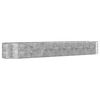 vidaXL Letto Giardino Acciaio Verniciato Polvere 554x100x68cm Argento