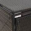vidaXL Copribidone Doppio Nero 140x80x117 cm in Polyrattan