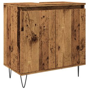vidaXL Mobile da Bagno Legno Vecchio 58x33x60 cm in Truciolato