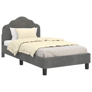 vidaXL Struttura letto bambini con testata Grigio scuro 80 x 160 cm