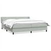 vidaXL Giroletto a Molle con Materassi Grigio Chiaro 200x210cm Velluto