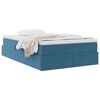 vidaXL Letto con contenitore e materasso Blu Scuro 120 x 200 cm