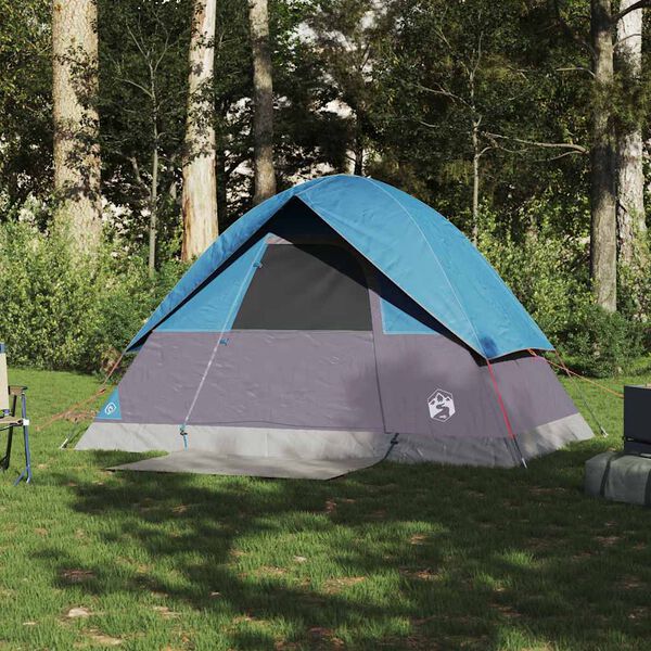 vidaXL Tenda da Campeggio a Cupola per 2 Persone Blu Impermeabile