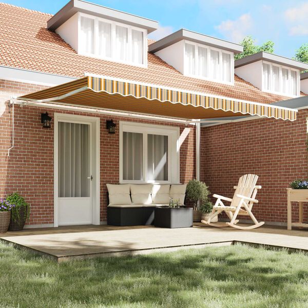 vidaXL Tenda Retrattile 450 × 300 cm Multicolore