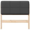 vidaXL Testiera imbottita Marrone e grigio scuro 100 cm Pino massello