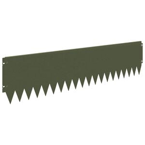 vidaXL Bordura per Prato 10 pcs 103 x 25 cm Acciaio Verde Oliva