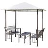 vidaXL Padiglione da Giardino con Tavolo e Panche 2,5x1,5x2,4 m