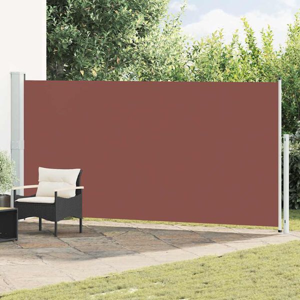 vidaXL Tenda Laterale Retrattile per Patio 180x500 cm Marrone