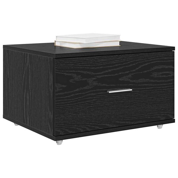 vidaXL Mobile con Cassetti Nero 55 x 45 x 33.5 cm Legno multistrato