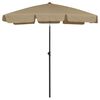 vidaXL Ombrellone da Spiaggia Tortora 180x120 cm