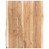 vidaXL Piano del Tavolo in Legno Massello di Acacia 80x(50-60)x3,8 cm