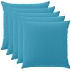 vidaXL Federa 6 pcs HEERLEN Azzurro 60 x 60 cm Poliestere