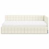 vidaXL Struttura Letto Angolare con Materasso 2 pcs Crema Velluto