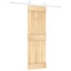 vidaXL Porta scorrevole Naturale e Bianco 70 x 210 cm