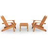 vidaXL Set Salotto da Giardino Adirondack 3pz Legno Massello di Acacia