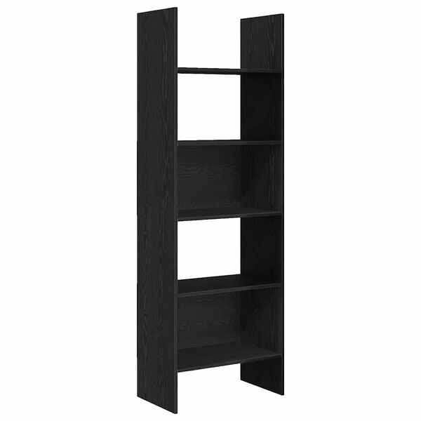 vidaXL Armadio per Libri Rovere Nero 60 x 35 x 180 cm
